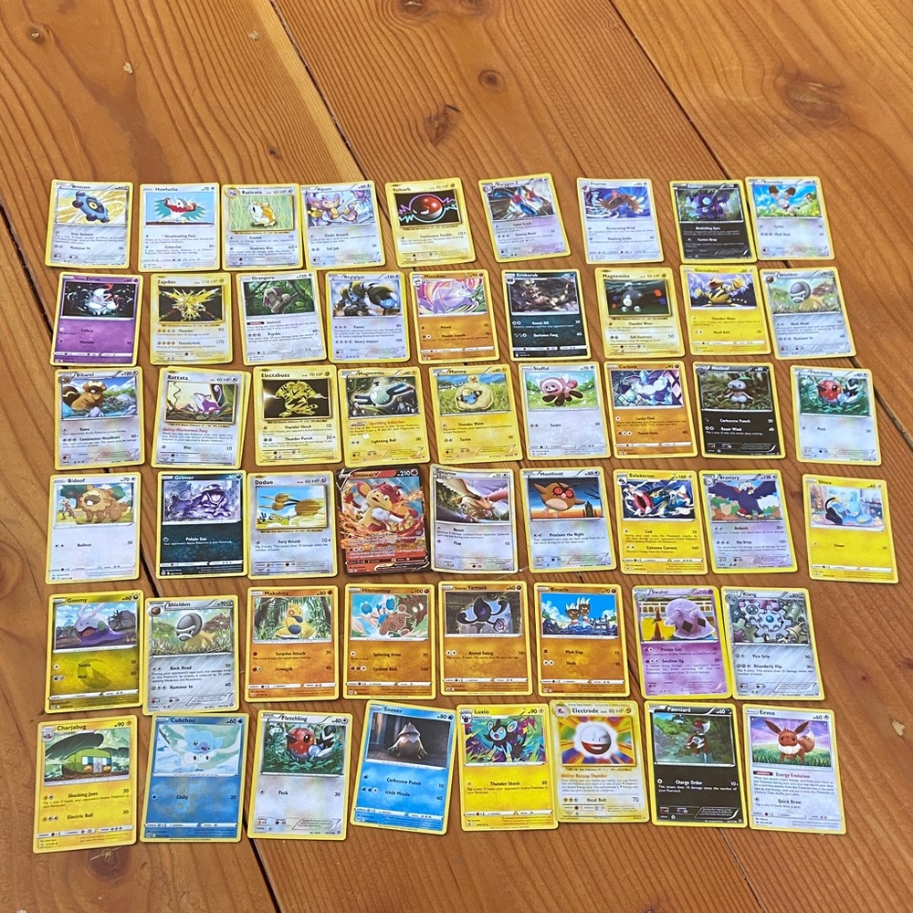 Pokemon Trading Card Collection - Yellow and Blue